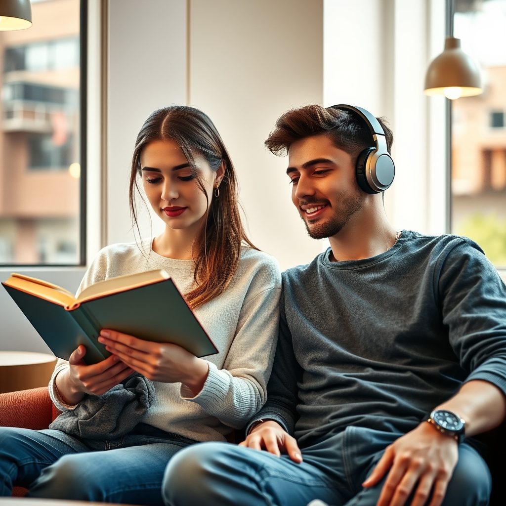 الهوايات: الاستماع للموسيقى والقراءة