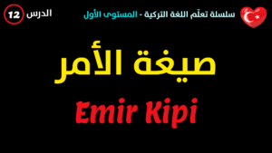 صيغة الأمر في اللغة التركية